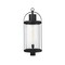 Z-Lite Roundhouse 1 Light Outdoor Post Mount Fixture, Black And Clear Seedy 569PHXL-BK - alternate 1